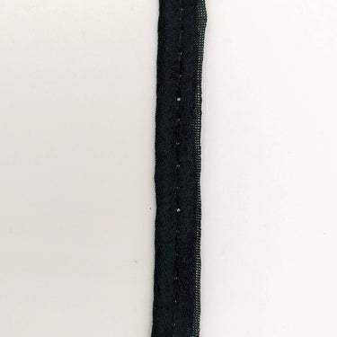 3 Yards, 5mm Flanged Insertion Piping on 10mm Band, Black Fabric Trim